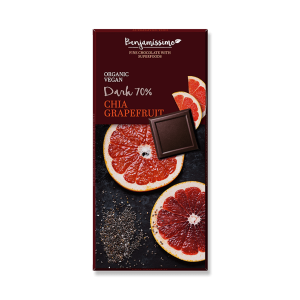 Benjamissimo BIO черен шоколад 70% с чия и грейпфрут 0.060 кг