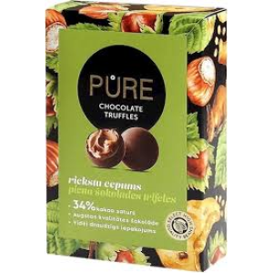 Pure Chocolate трюфели с млечен шоколад и лешников крем