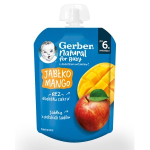 Nestle Gerber Natural for baby от ябълка и манго за бебе 6 + месеца 0.080 кг.