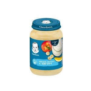 Nestle Gerber пюре плодов десерт с йогурт за бебе 7 + месеца 0.190 кг.