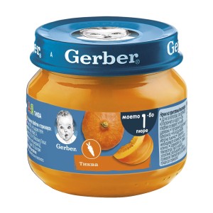 Nestle Gerber пюре от тиква за бебе 6 + месеца 0.080 кг.
