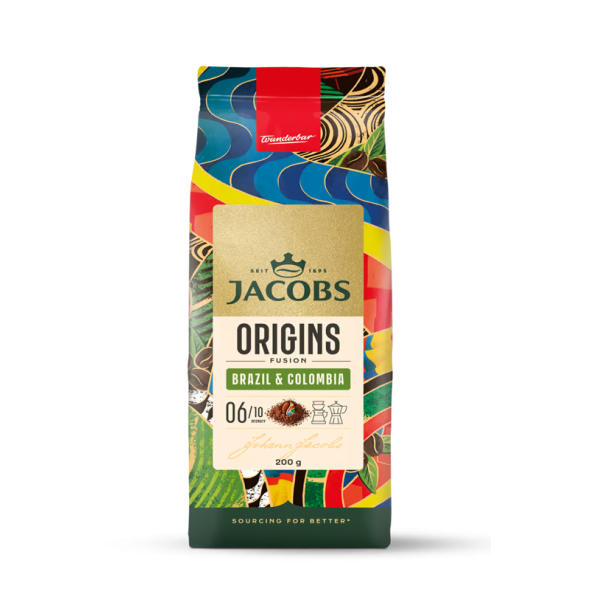 Jacobs Origins Brazil & Colombia мляно 0.200 кг