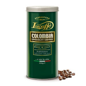 Lucaffe Colombia 100 % Арабика на зърна в метална кутия  0.500 кг