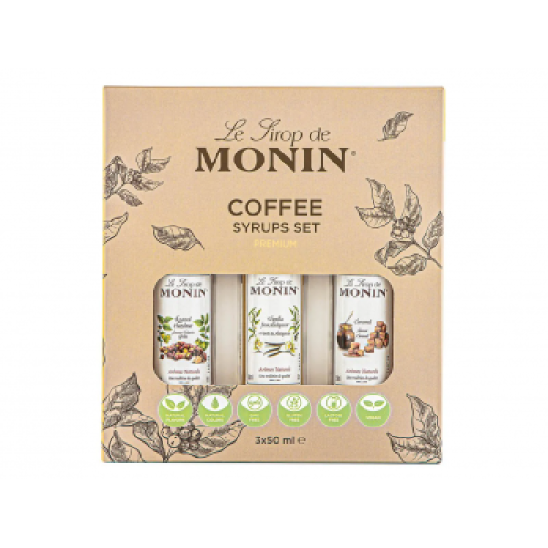 Monin мини кафе сет 3 х 0.050 л.Monin мини кафе сет 3 х 0.050 л.