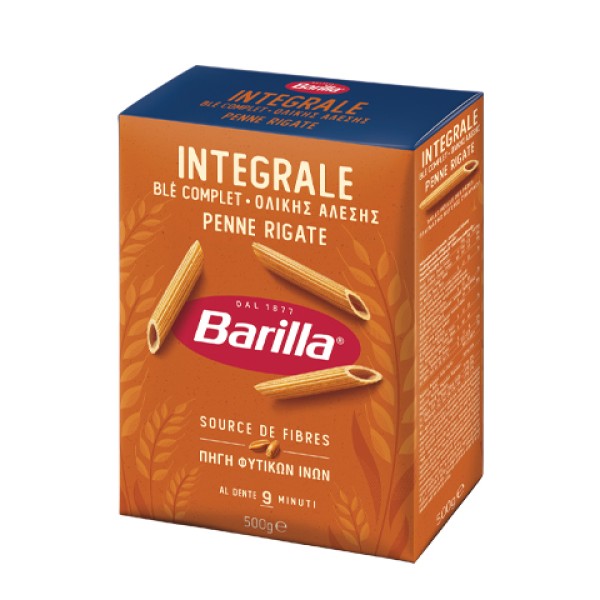 Barilla пълнозърнести пене ригате 0.500 кг