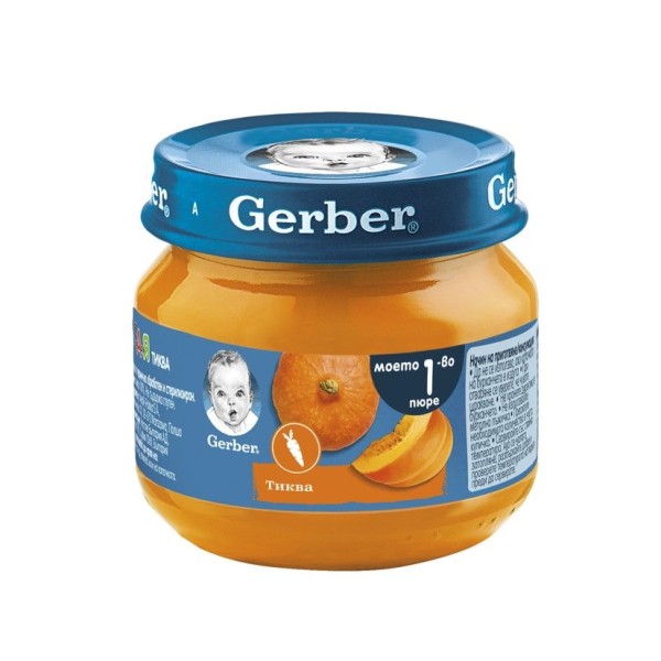 Nestle Gerber пюре от тиква за бебе 6+ месеца 0.080 кг.