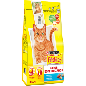Purina FRISKIES суха храна със сьомга и зеленчуци за възрастни котки 1.5 кг.