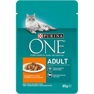 Purina ONE ADULT за котки в зряла възраст с пилешко 0.085 кг.