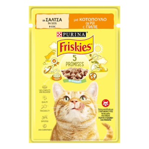 Purina FRISKIES пауч с пиле за възрастни котки 0.085 кг.