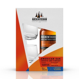 Auchentoshan American Oak malt уиски с  2 чаши 0.700 л