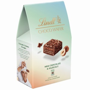 Lindt Choco Wafer млчен шоколад с лешници 0.135 кг.