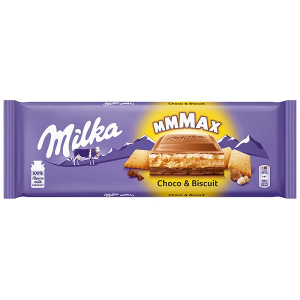 Milka шоколад с бисквити 0.300 кг.