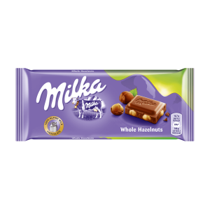 Milka шоколад с цял лешник 0.100 кг.