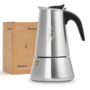Madamin Moka Pot кафеварка 6 чаши сива