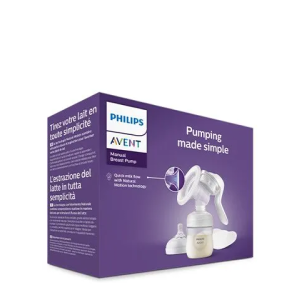 Philips AVENT Ръчна помпа за изцеждане на кърма Natural Motion, бутилка Natural 125 ml + биберон