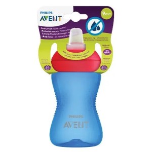 Philips AVENT Чаша с мек накрайник My Grippy 300 ml, 9 м+ синя