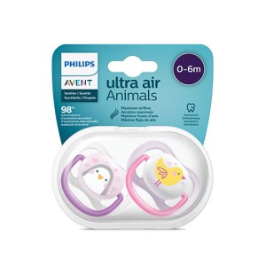 Philips AVENT Ultra Air Ортодонтични залъгалки Animals Girl 0-6м 2 бр.