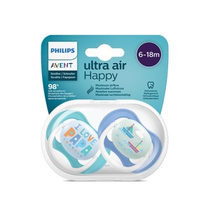 Philips AVENT Ultra Air Ортодонтични залъгалки Happy boy 6-18м 2 бр.