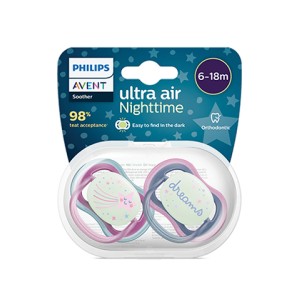 Philips AVENT Ultra Air Night Ортодонтични залъгалки мечти 6-18м 2 бр.