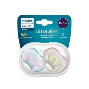 Philips AVENT Ultra Air Ортодонтични залъгалки дъга 0-6м 2 бр.