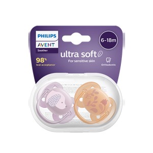 Philips AVENT Ultra Soft Night Ортодонтични залъгалки куче 6-18м 2 бр.