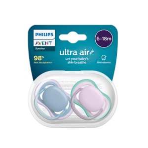 Philips AVENT Ultra Air Ортодонтични залъгалки лилави 6-18м 2 бр.
