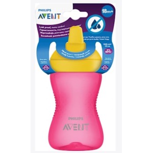 Philips AVENT Чаша с твърд накрайник My Grippy 300 ml, 18 м+ розов