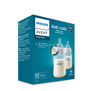Philips AVENT бутилка Anti-Colic поток 2 260 ml, 1 м+ с биберон (2 бр. в опаковка)