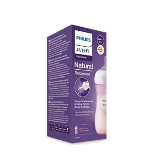 Philips AVENT бутилка Natural Response поток 3 260 ml, 1 м+ с биберон розов цвят