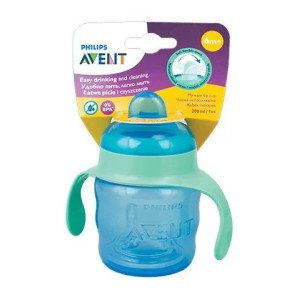 Philips AVENT Чаша със силиконов улей 200 ml, 6 м+ синя