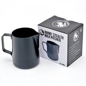 Rhino Coffee Gear Stealth черна каничка за разпенване на мляко 0.600 л.