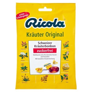 Ricola Оригинал билкови бонбони без захар 0.075 кг