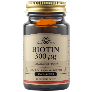 Solgar Biotin 300mcg растителни капсули 100 бр.