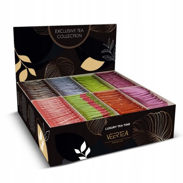 Veertea Premium Комплект Premium Mix със селекция от 8 висококачествени чая 200 бр.