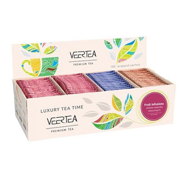 Veertea Premium Подаръчен комплект плодов чай 100 бр.