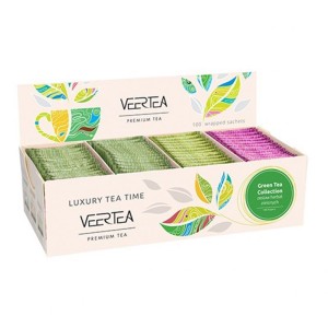 Veertea Premium Подаръчен комплект зелен чай 100 бр.
